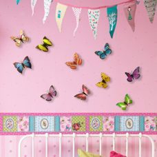 Wandtattoo 3D Colourful Butterflies Wandsticker