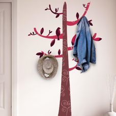 Wandtattoo Colourful Pattern Tree Hook Wandsticker