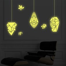 Wandtattoo Geometric Lamps Glow Wandsticker